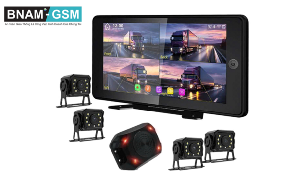 CAMERA HÀNH TRÌNH GTS7-4C CẢM ỨNG 7 INCH - CAMERA HÀNH TRÌNH BNAM GSM - 1